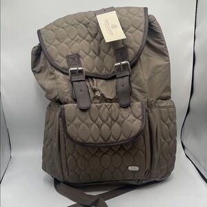 Lug Canter collection Quilted Derby-walnut color dawstring Backpack NWT